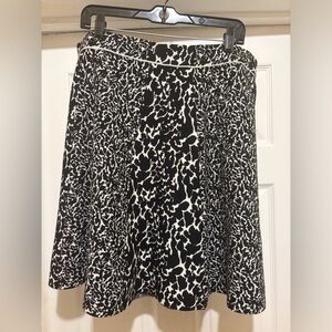Lane Bryant Black and White Print Knit Skirt